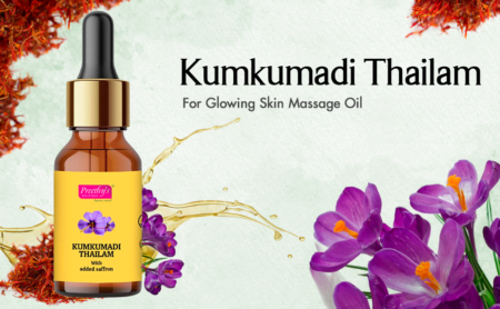 Kumkumadi Tailam – Ayurvedic herbal oil for face massage.