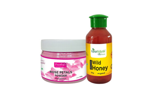 Preethy's Boutique Rose Petals Powder 100 gm and Wild Honey 150 gm - Combo