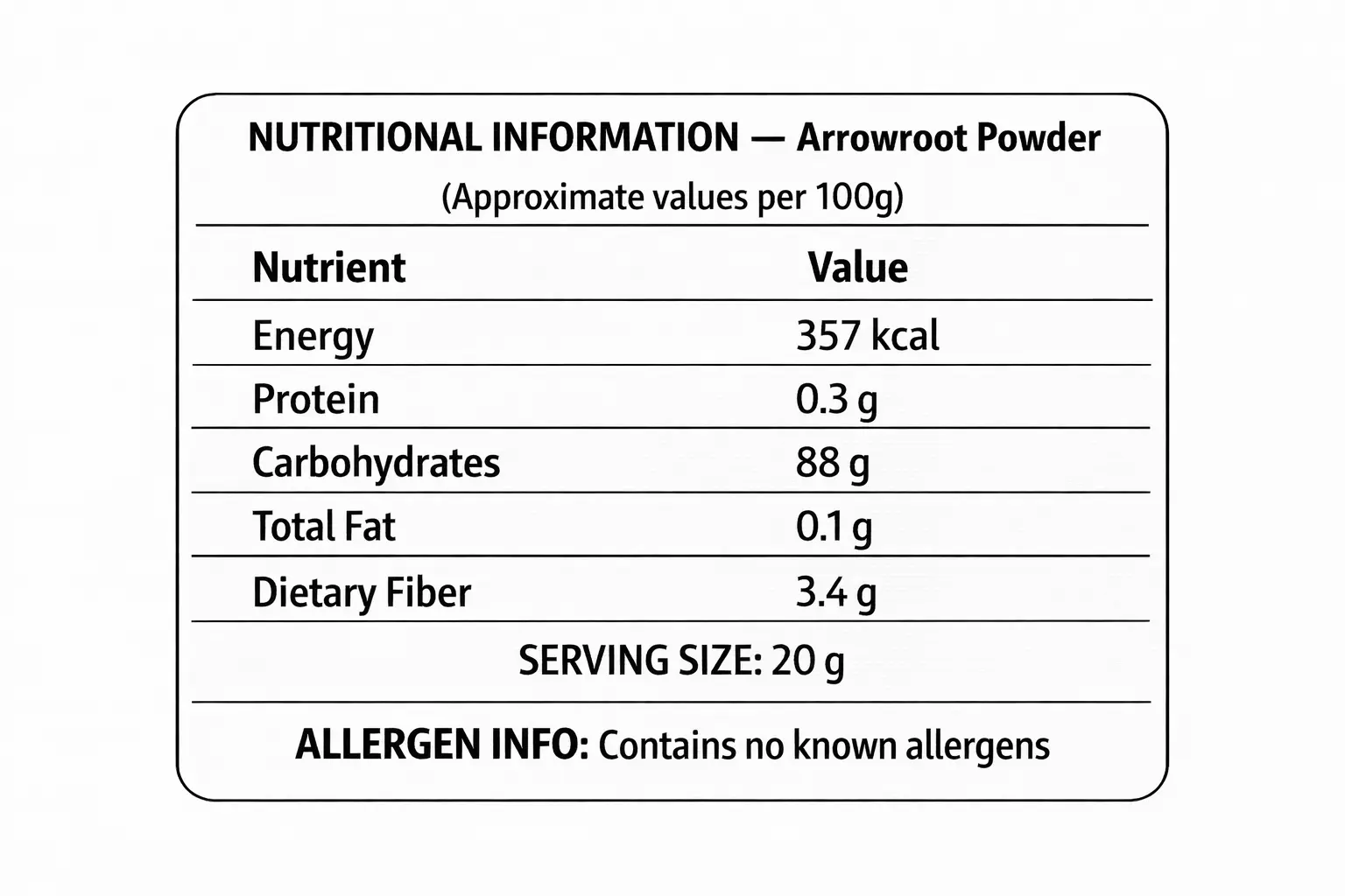 Arrowroot Powder 500gm - Pure Natural Starch | Gluten-Free Flour Substitute - Image 6