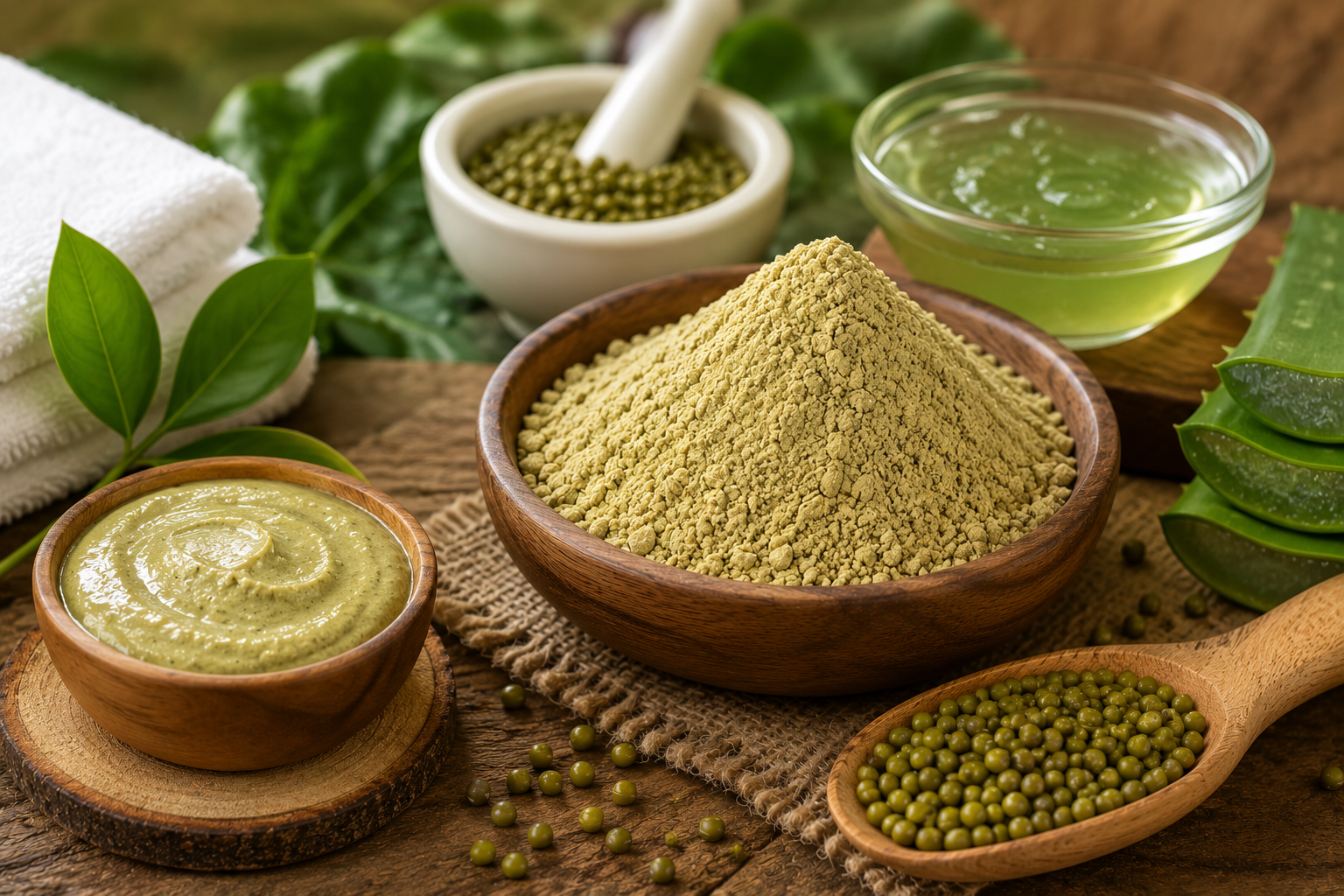 green gram powder for natural skincare