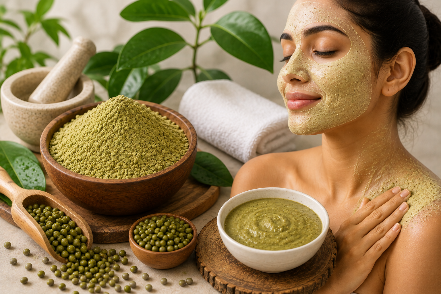 green gram powder for natural skincare