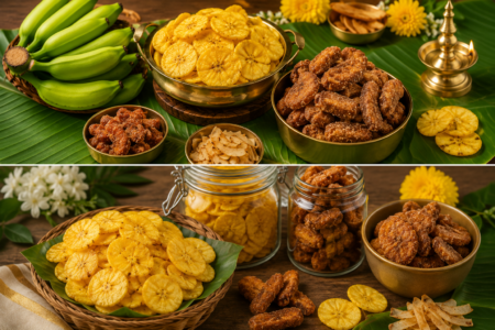 Fresh Kerala Naturals Banana Chips stored in an airtight glass jar