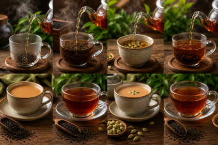 Premium Tea Collection featuring CTC tea, BOP tea, cardamom tea and orange pekoe tea
