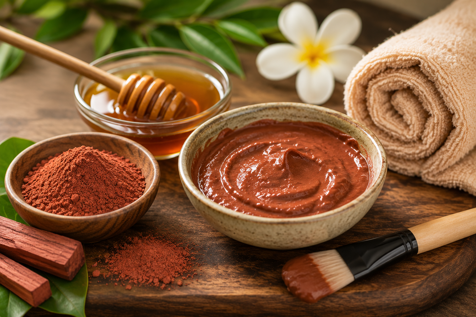 Kerala Naturals Red Sandalwood Powder and Wild Honey