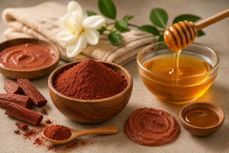 Kerala Naturals Red Sandalwood Powder and Wild Honey