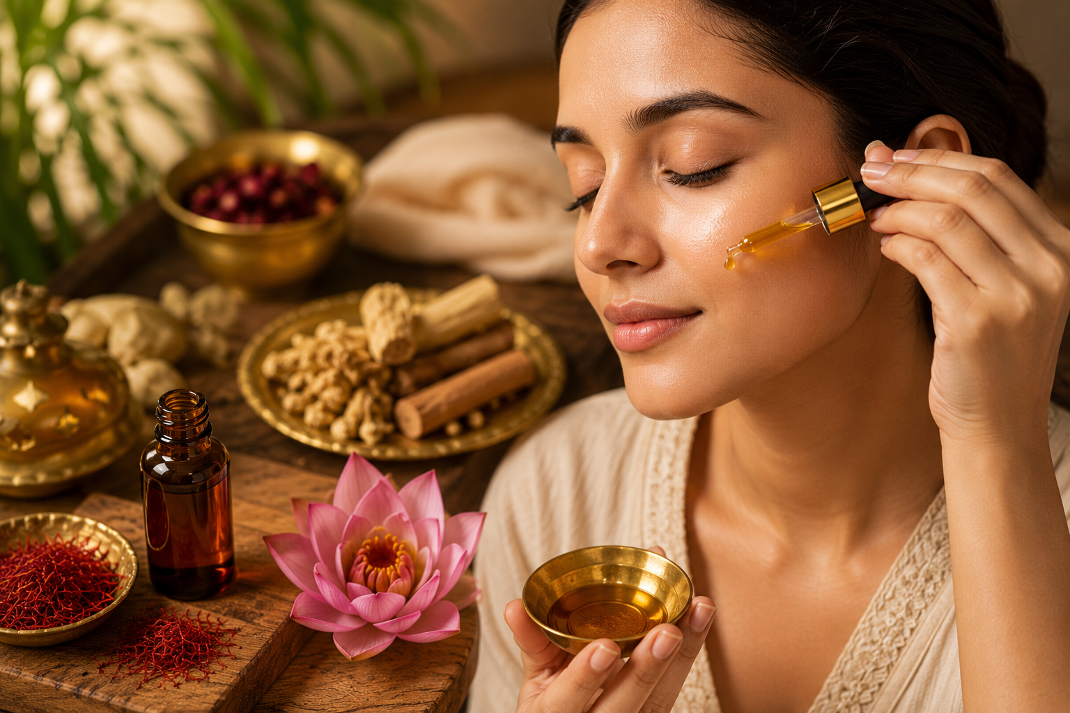 Using Kumkumadi Oil