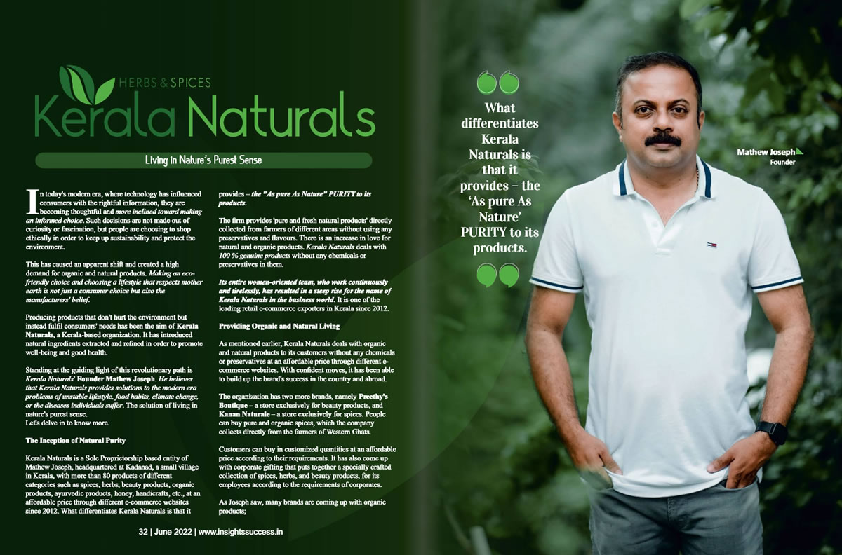 Kerala Naturals - Living in Natures Purest Sense
