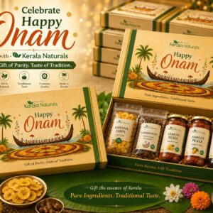 Kerala Naturals Onam Gift Pack | Premium Kerala Traditional Gift Hamper | Authentic Festive Gift Box | Corporate & Family Onam Gifts