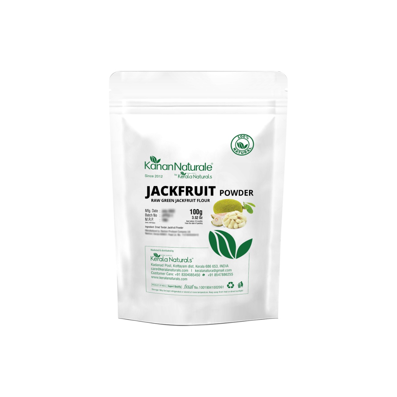 Jackfruit Powder / Raw Green Jackfruit Flour -100 gm - Kerala Naturals
