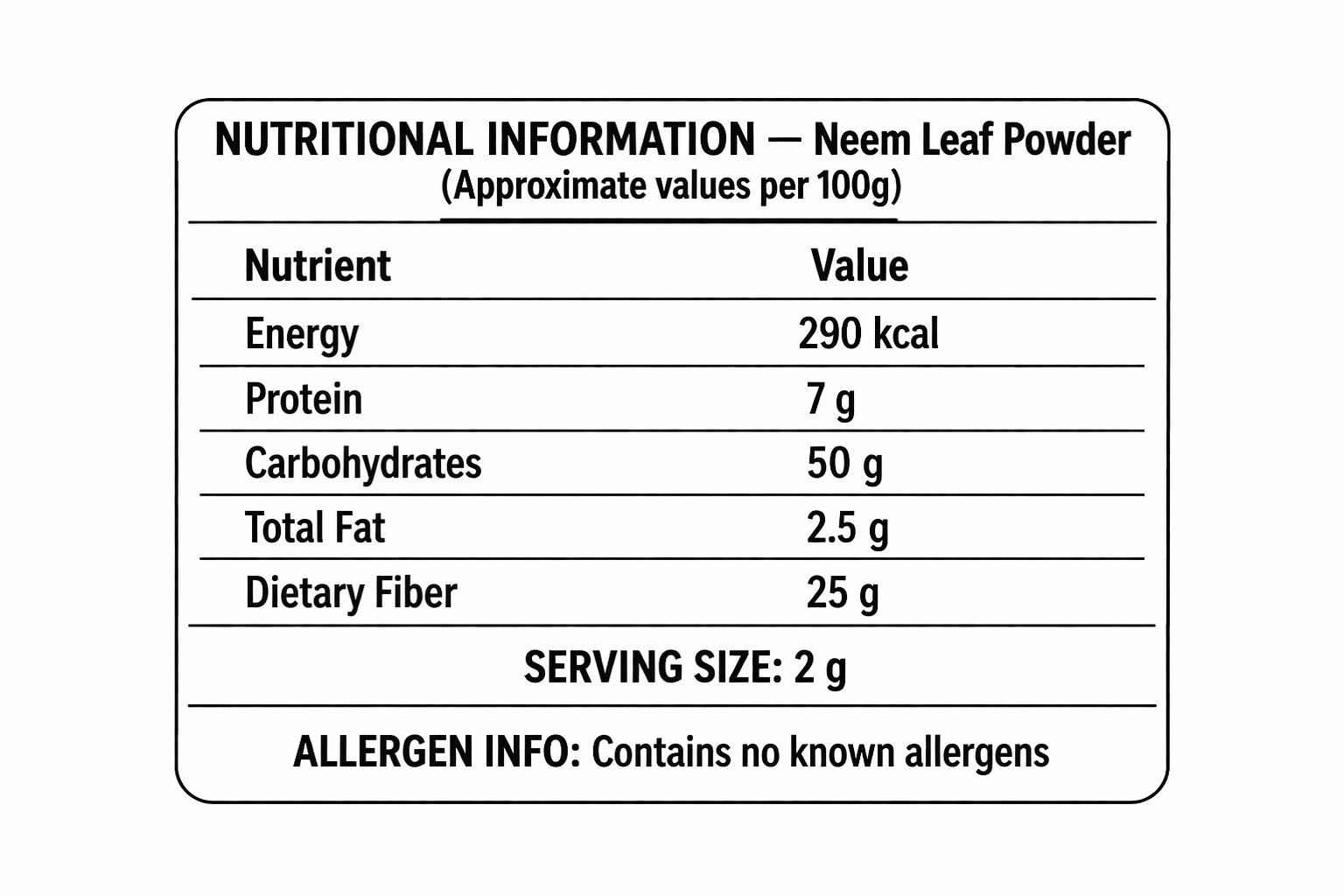 neem leaf powder
