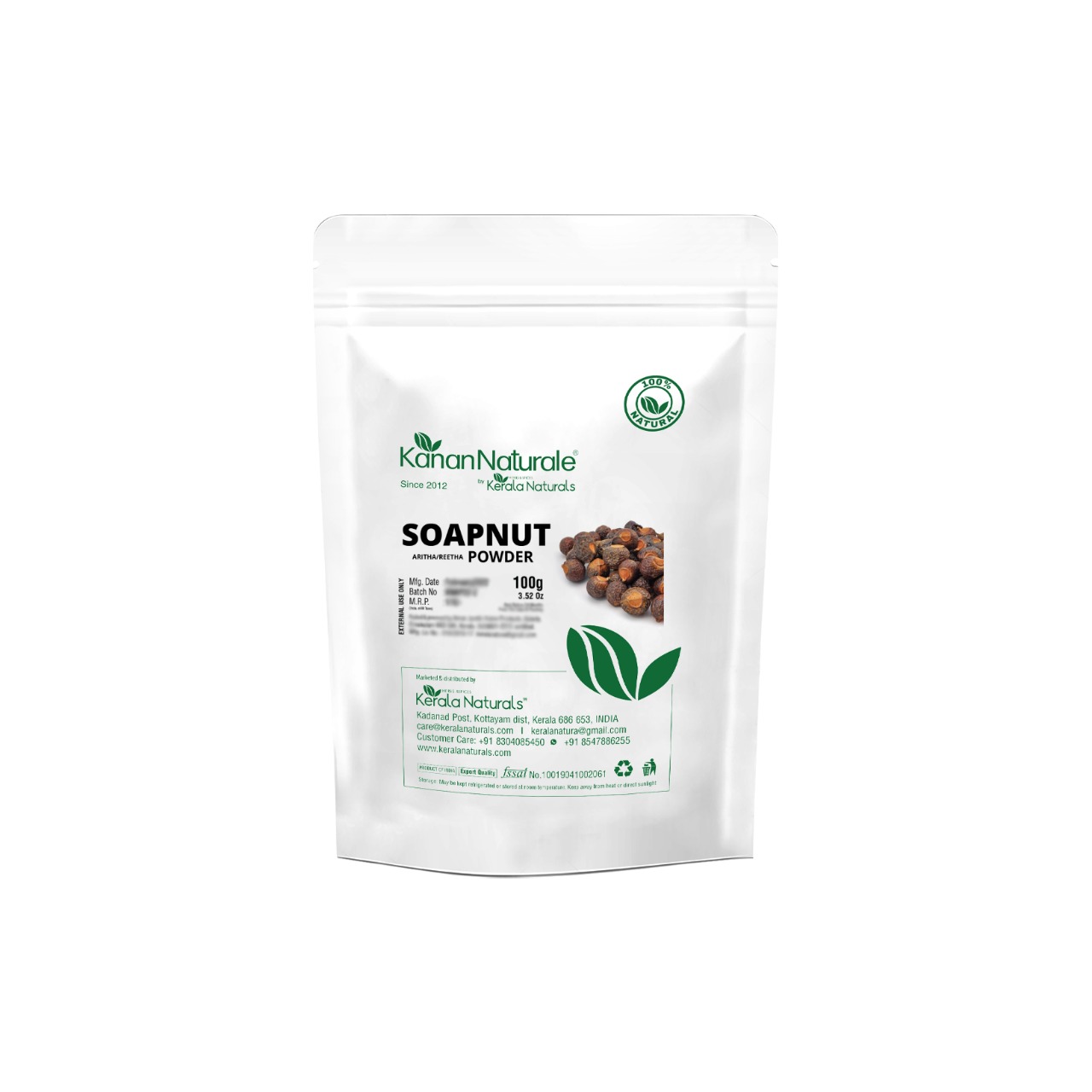 Soapnut Powder (Aritha / Reetha Powder) 100 gm - Kerala Naturals