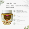 White Wild Turmeric Powder Kasturi Manjal (Musk Turmeric Powder) – Premium Skin Brightening & Tan Removal Face Pack | 100% Natural | Stain-Free | Suitable for All Skin Types | 50g - Image 6